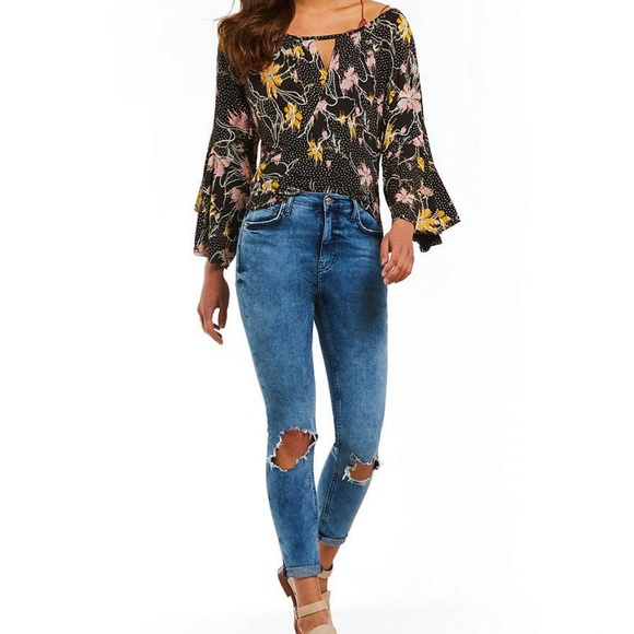 Free People Last Time Printed Top - Picture 2 of 4